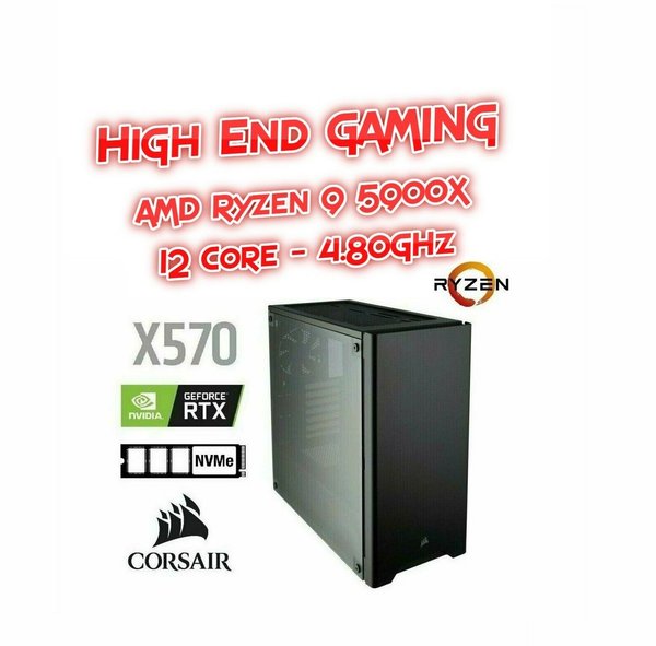 Gaming PC AMD Ryzen 9 5900X, RTX 3070 Ti, 32GB DDR4-3200, 1TB M.2 SSD