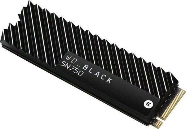 Western Digital WD_BLACK SN750 NVMe SSD 500GB M.2, mit Kühlkörper, WDS500G3XHC-00SJG0
