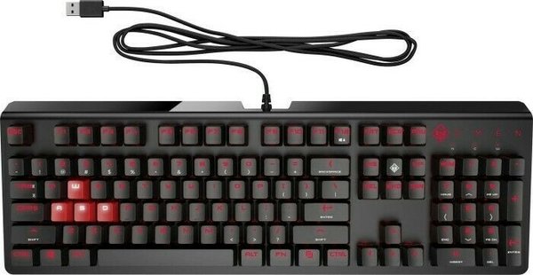 HP Omen Encoder Gaming Keyboard, MX RED, USB, EU (6YW76AA#ABB)