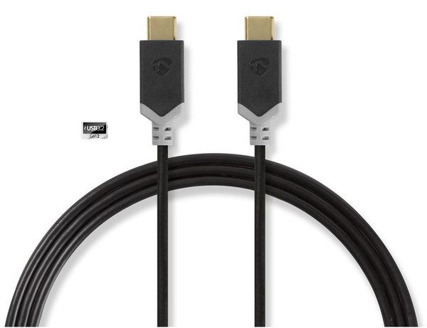 USB-Kabel USB 3.2 Gen 2, USB-C Stecker, USB-C Stecker, 10 Gbps, Vergol, 1m, Sonderpreis/Abverkauf