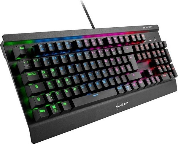 Sharkoon Skiller Mech SGK3, LEDs RGB, Kailh RED, USB, DE, Gaming Tastatur, mechanisch, schwarz