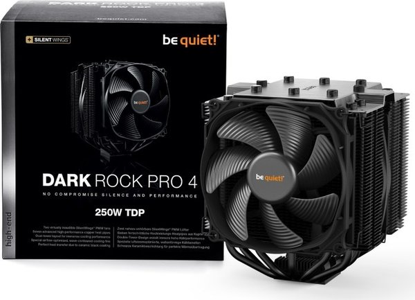 be quiet! Dark Rock Pro 4 Tower-Kühler Intel & AMD (BK022) inkl. LGA1700 Montagesatz