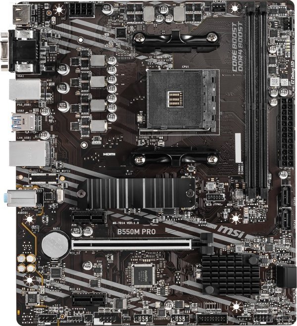 MSI B550M Pro Mainboard, AMD Sockel AM4, B550 Chipsatz (7D14-006R)