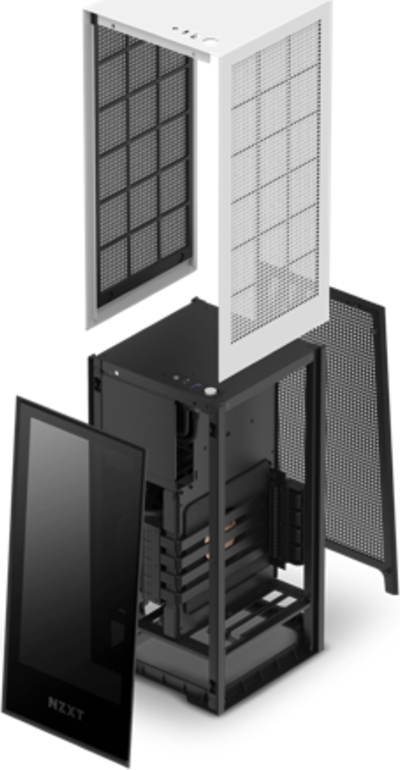 NZXT H1 weiß, Glasfenster, 650W SFX12V, Mini-ITX (CA-H16WR-W1-EU) PC Gehäuse