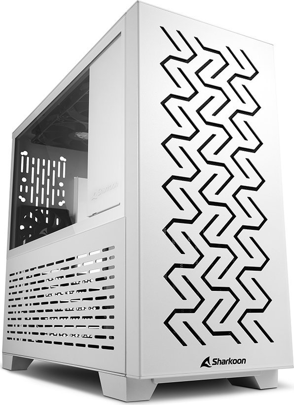 Sharkoon MS-Y1000 weiß, Glasfenster, PC Gehäuse