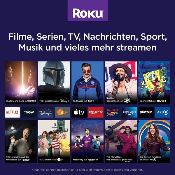 Roku Express 4K, HD/4K/HDR Streaming Media Player für DE (3940EU-GB)