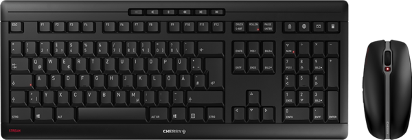 Cherry Stream Desktop schwarz, USB, DE QWERTZ, Tastatur & Maus Set (JD-8500DE-2)