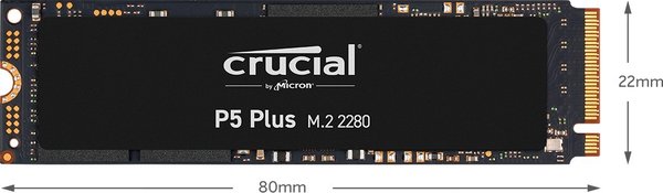 Crucial P5 Plus SSD 2TB, M.2 2280, 6600MB/​s lesen (CT2000P5PSSD8)