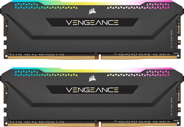 Corsair Vengeance RGB PRO SL schwarz DIMM Kit 32GB, DDR4-3600, CL18-22-22-42 (CMH32GX4M2D3600C18)