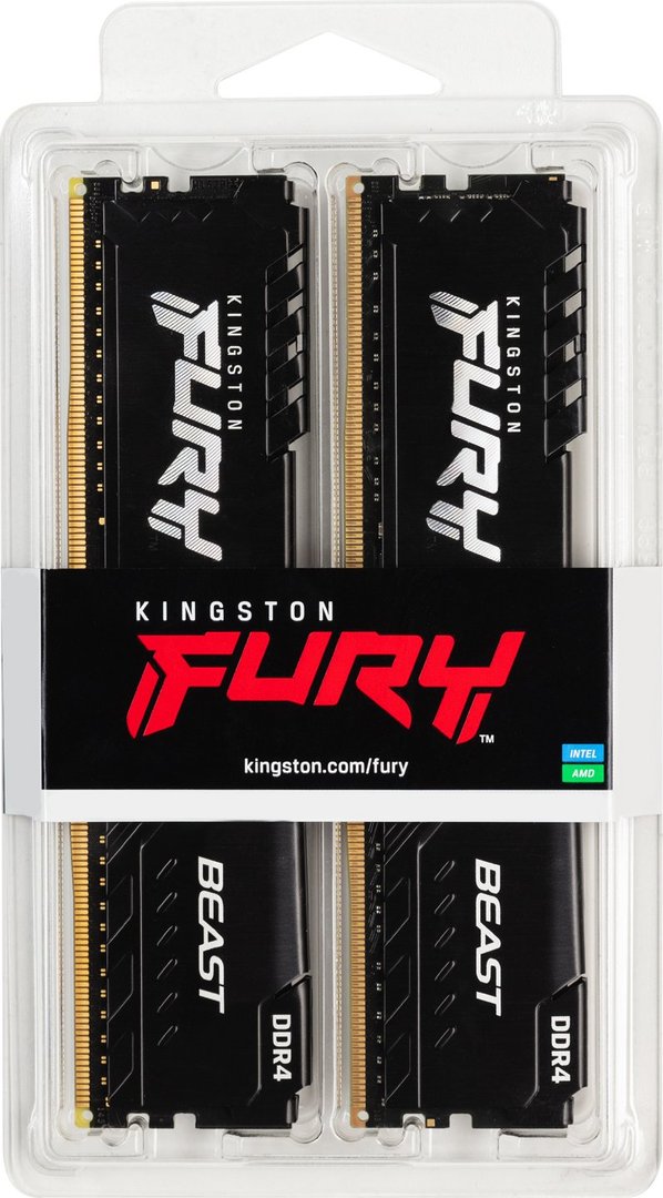 Kingston FURY Beast DIMM Kit 16GB, DDR4-3200, CL16-18-18 (KF432C16BBK2/16)