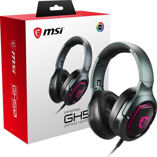 MSI Immerse GH50 Gaming Headset, 7.1, RGB, Vibration, USB (S37-0400020-SV1)