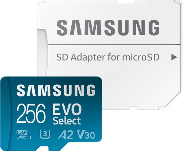 Samsung EVO Select R130 microSDXC 256GB Kit, UHS-I U3, A2, Class 10, MB-ME256KA
