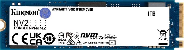 Kingston NV2 NVMe PCIe 4.0 SSD 1TB, M.2 (SNV2S/1000G)