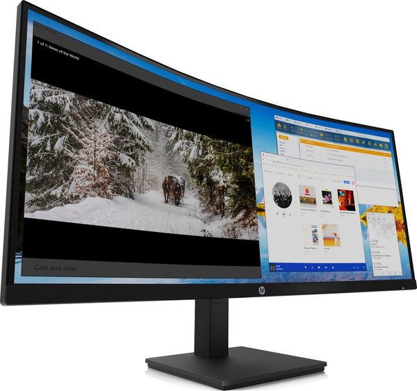HP M34d Monitor - 34 Zoll curved Bildschirm, WQHD VA Display, 100Hz, 5ms, 3440x1440 (3B1W4AA)