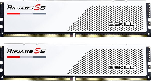G.Skill Ripjaws S5 weiß DIMM Kit 32GB, DDR5-6000, CL32-38-38-96, on-die ECC F5-6000J3238F16GX2-RS5W