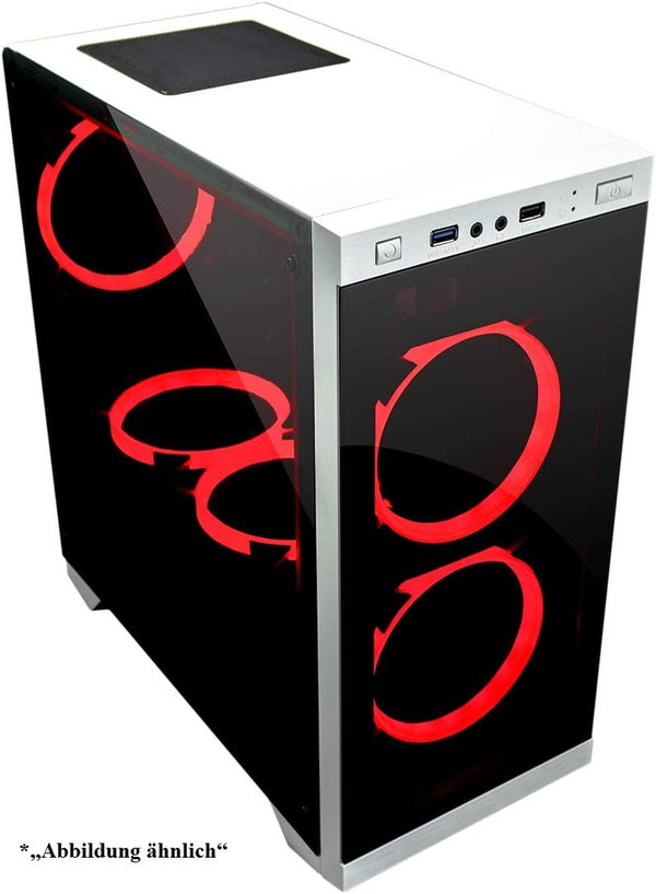 Gaming PC Ryzen 5 5500, 6x 3.60-4.20GHz, RTX 2060, 16GB DDR4 3200MHz, 500GB M.2 SSD, RGB, weiß