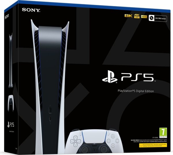 Sony PlayStation 5 Digital Edition - 825GB weiß (9395300)