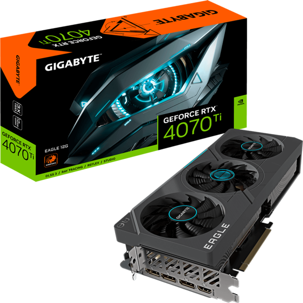 GIGABYTE GeForce RTX 4070 Ti Eagle 12G, 12GB GDDR6X, HDMI, 3x DP (GV-N407TEAGLE-12G)