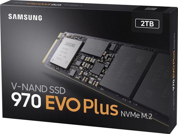 Samsung SSD 970 EVO Plus 2TB, M.2 SSD, 3500MB/​s (MZ-V7S2T0BW)