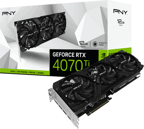 PNY GeForce RTX 4070 Ti Verto Triple Fan, 12GB GDDR6X, HDMI, 3x DP (VCG4070T12TFXPB1)