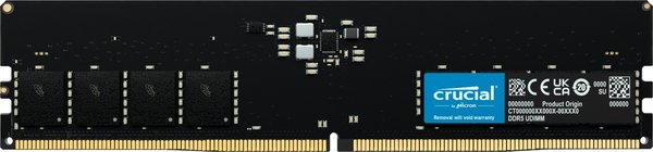 Crucial DIMM 16GB, DDR5-5200, CL42-42-42, on-die ECC Arbeitsspeicher (CT16G52C42U5)