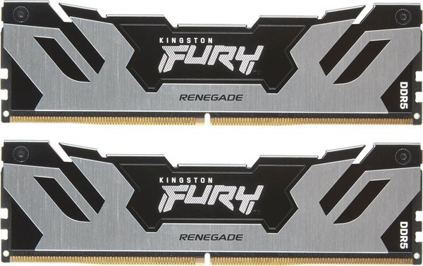 Kingston FURY Renegade schwarz/silber DIMM Kit 64GB, DDR5-6000, CL32-38-38 (KF560C32RSK2-64)