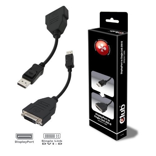 Club 3D UltraAV DisplayPort to DVI-D Cable Single Link DisplayPort-Kabel M bis W (CAC-1000)