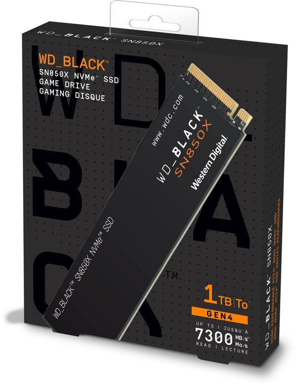 Western Digital WD_BLACK SN850X NVMe SSD 1TB, M.2 (WDS100T2X0E-00BCA0)