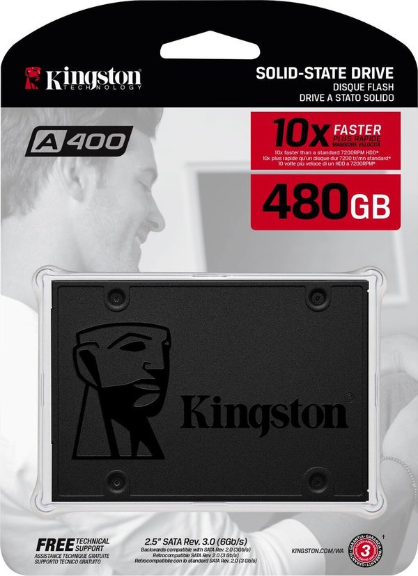 Kingston A400 SSD 480GB, SATA (SA400S37/480G)