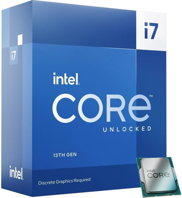 Intel Core i7-13700KF, 8C+8c/24T, 3.40-5.40GHz, boxed, CPU, Prozessor, LGA1700 (BX8071513700KF)